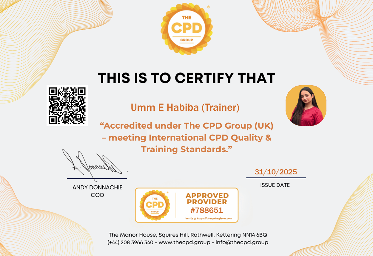 CPD Certification - Dr. Umm E Habiba